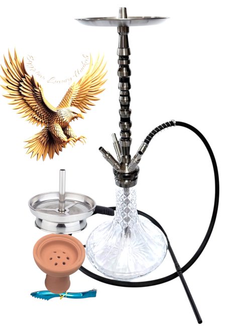Narghilea Egyptian Luxury Hooah cu 4 racoarde si creuzet cu sita